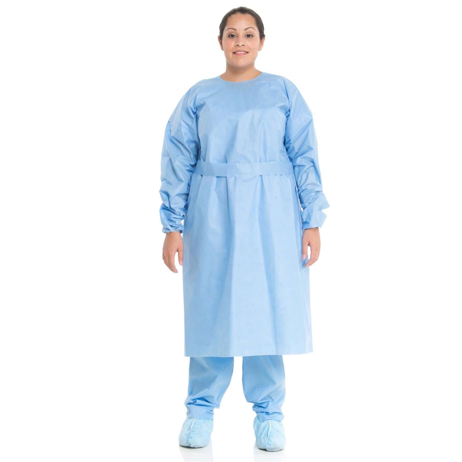 Halyard Isolation Gown, Blue, Large - Case of 100 - Image 1