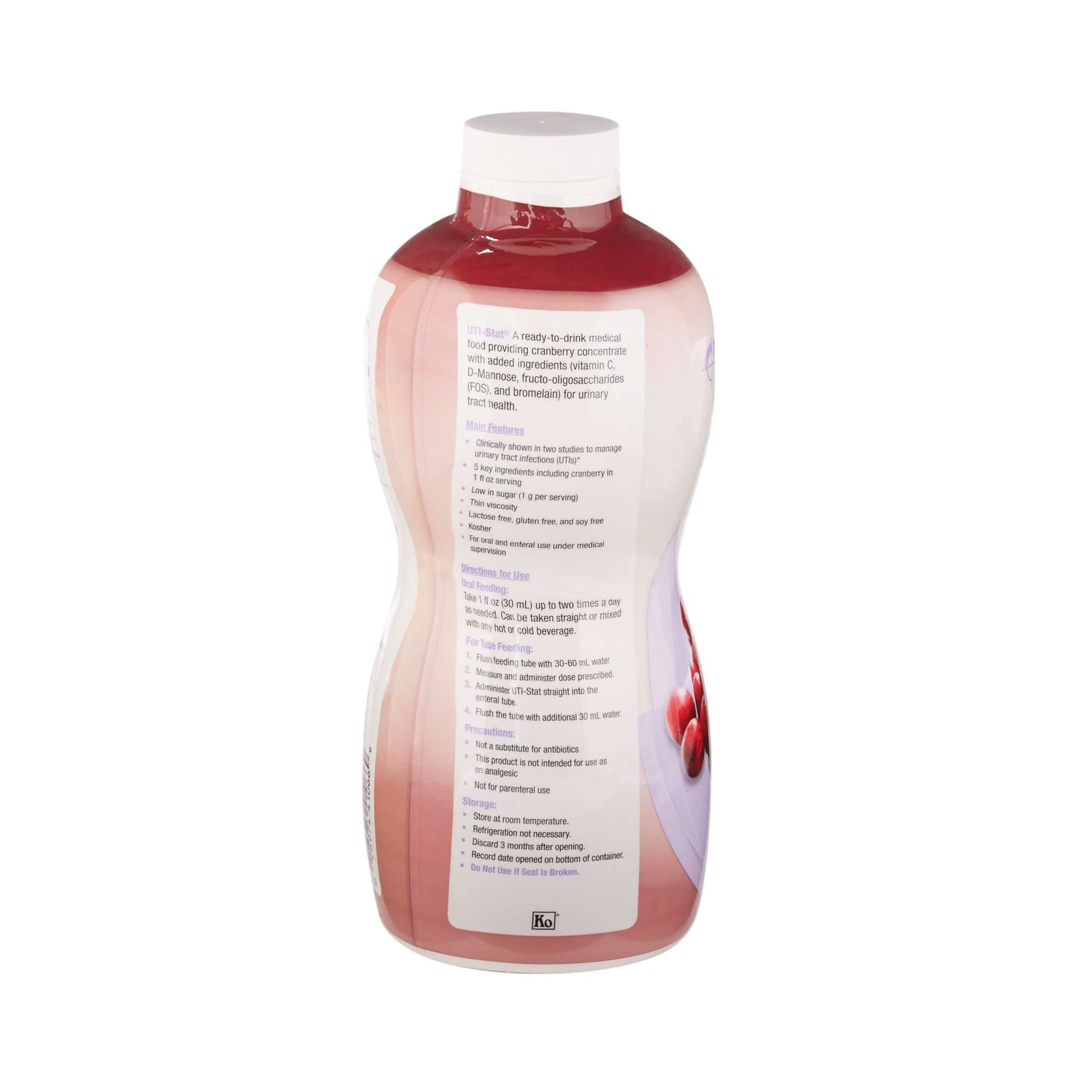 UTI-Stat Oral Supplement, Cranberry, 30 oz. Bottle - Image 2