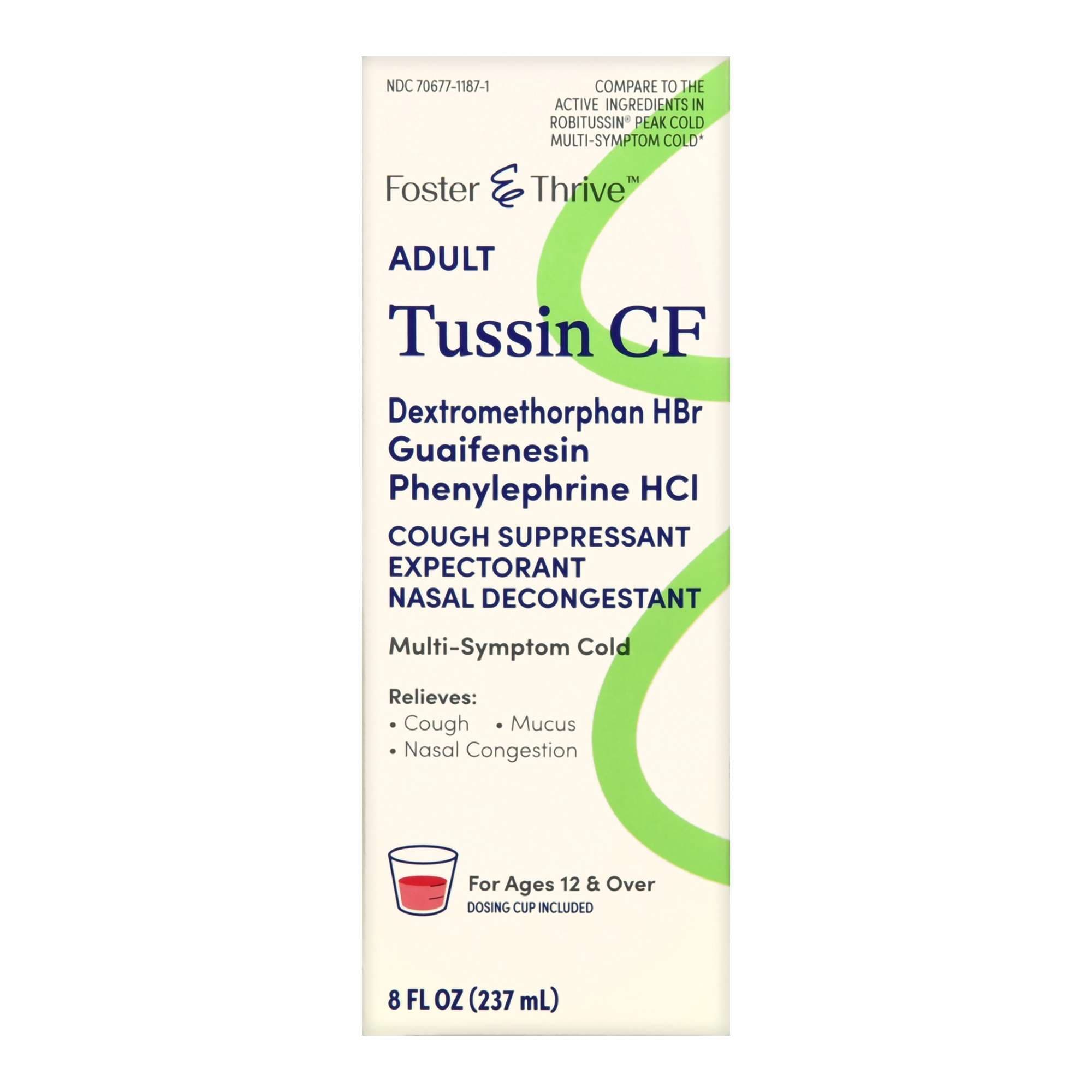 Foster and Thrive Cold and Cough Relief Liquid Bottle - 1 Bottle - Image 1
