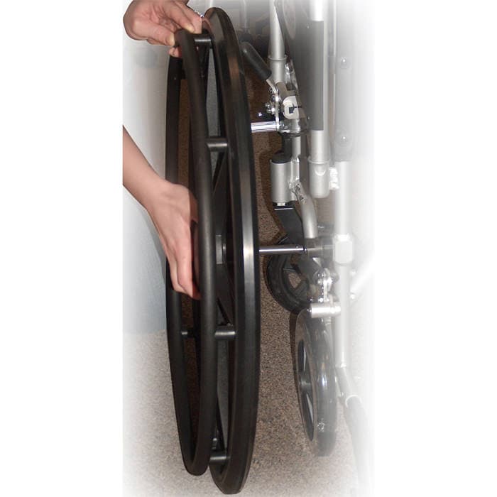 Drive Medical Poly-Fly high strength light weight transport wheelchair with swing-away footrest - Image 5