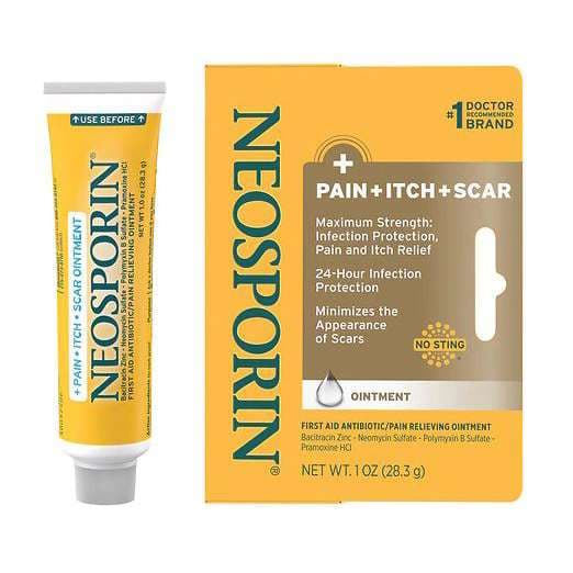 Neosporin + Pain, Itch & Scar Antibiotic Ointment, 1 oz - Image 1