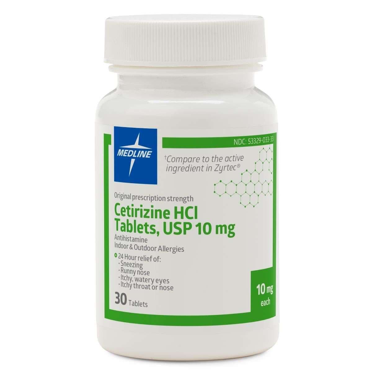 Medline Cetirizine Tablets, 10 mg - Case of 1920 - Image 1