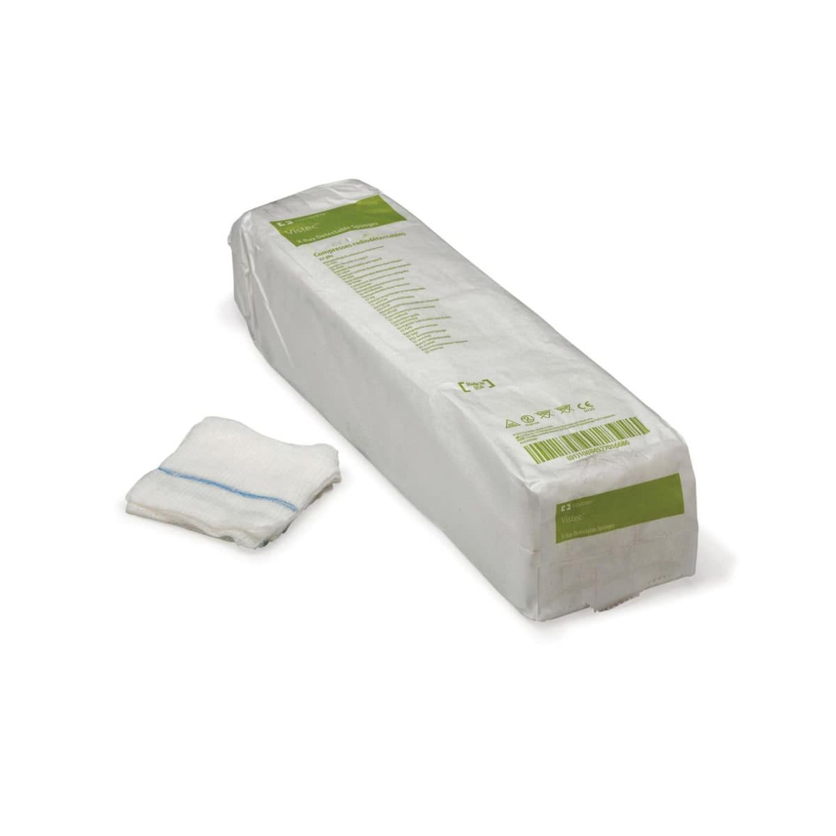 Vistec X-Ray Detectable Gauze Sponges, 12 ply, 8 x 4 Inch, Non-Sterile - Case of 2000 - Image 1