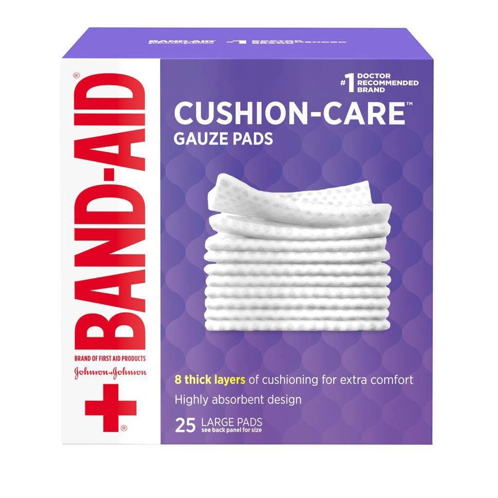 Band-Aid Cushion-care Gauze Pads, 4 x 4 Inch - Box of 25 - Image 1