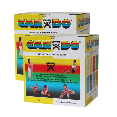 CanDo Latex Free Exercise Band, 100 yard (2 x 50 yard Rolls), Yellow, Extra-light - Image 1
