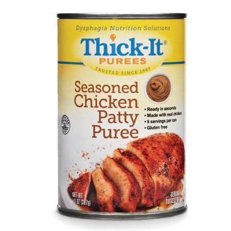 Thick-It Puree, Seasoned Chicken Patty, 14 oz - Case of 12 - Image 1