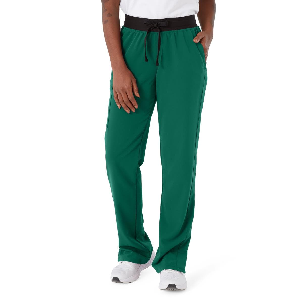 Medline Varick AVE Women's Regular Length Scrub Pant, Hunter Green, Extra Small - Image 1