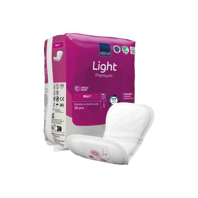 Abena Premium Light Mini Bladder Control Pad, 3.9 x 8.6 Inch