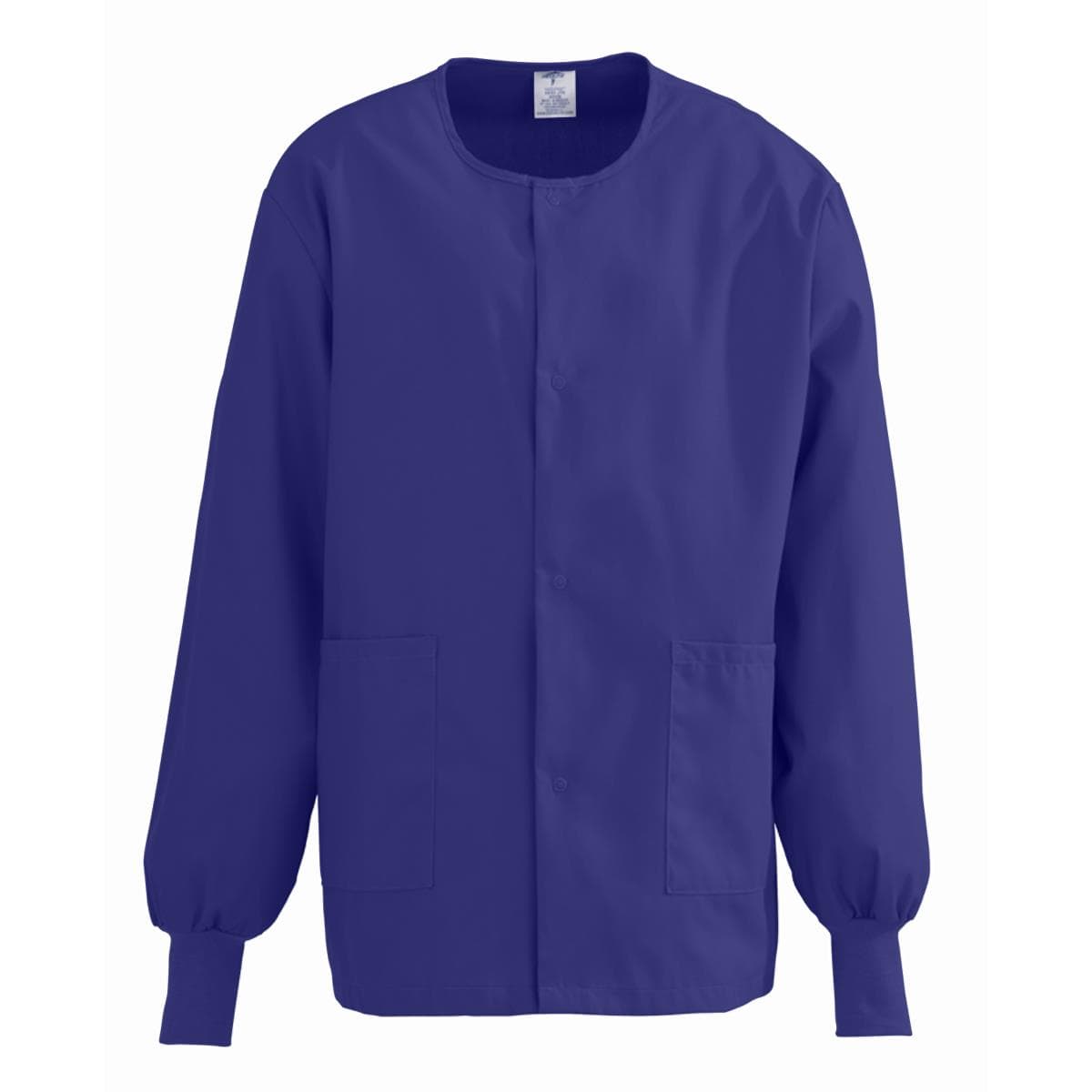 Medline Comfortease Unisex Crew-neck Warm-up Jacket, Rich Purple, 3XLarge - Image 1