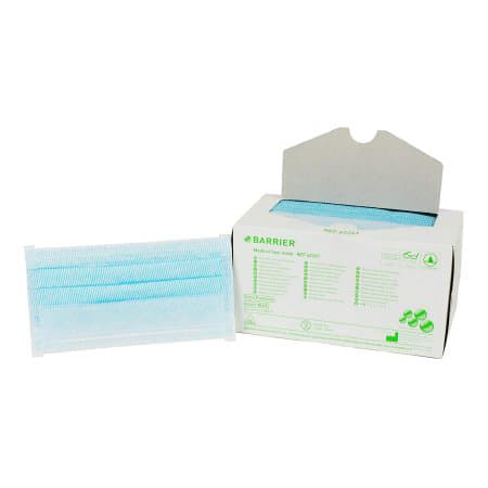 Barrier Extra Protection Surgical Mask, Blue, Earloops - Box of 50 - Image 1