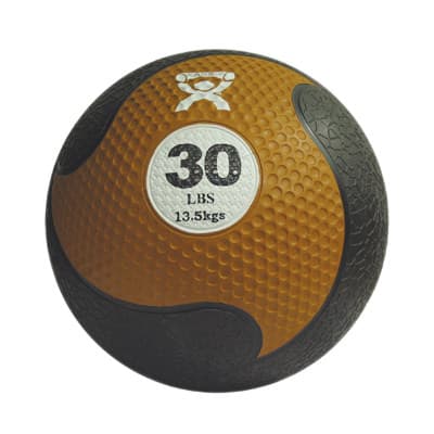 CanDo Firm Medicine Ball, 11 Inch Diameter, Gold, 30 Lbs - Image 1