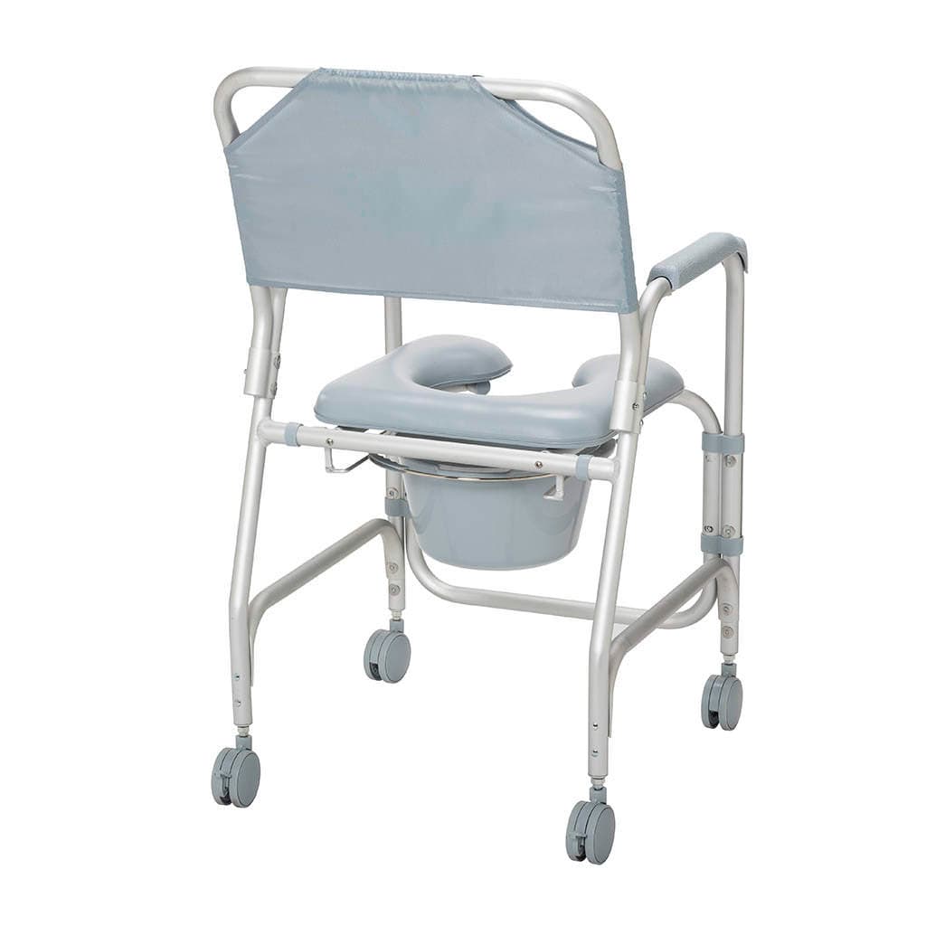 Drive Medical Aluminum Shower Chair and Commode with Casters - Image 4