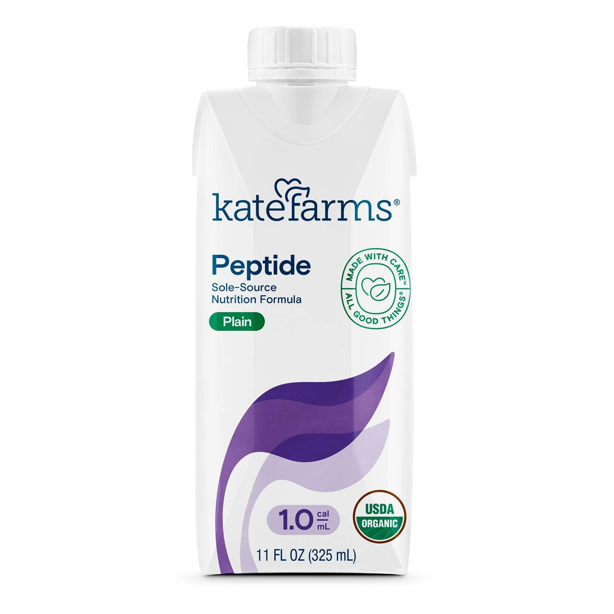 Kate Farms Peptide 1.0 Plain Oral Supplement, 11 oz - Case of 12 - Image 1