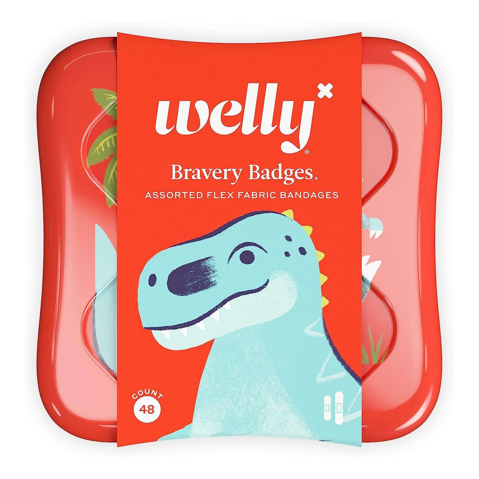 Welly Bravery Badges Fabric bandage, Dinosaur - Box of 48 - Image 1