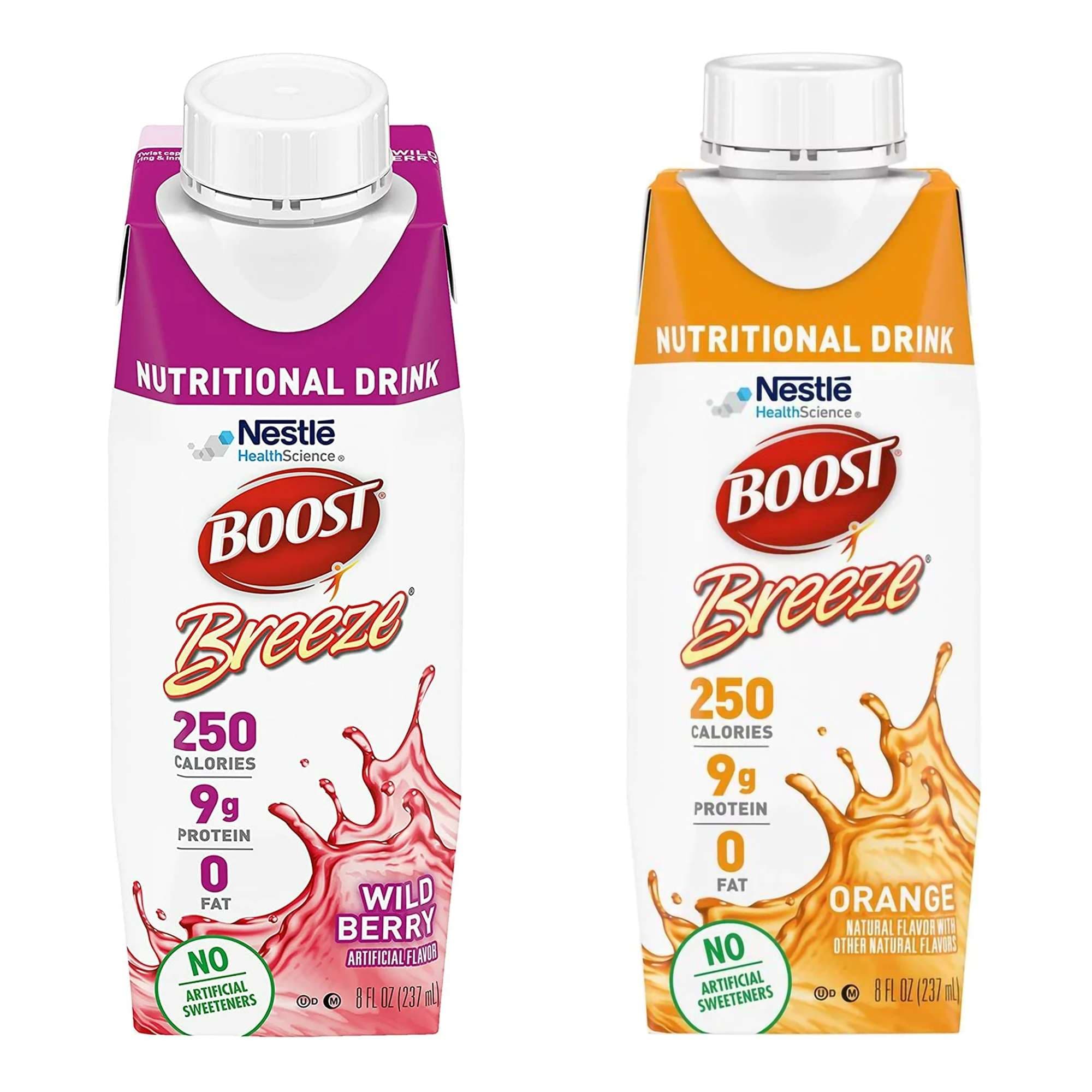 Boost Breeze Ready to Use Nutritional Drink, Orange-Wildberry Flavor, 8 oz - Case of 24 - Image 1