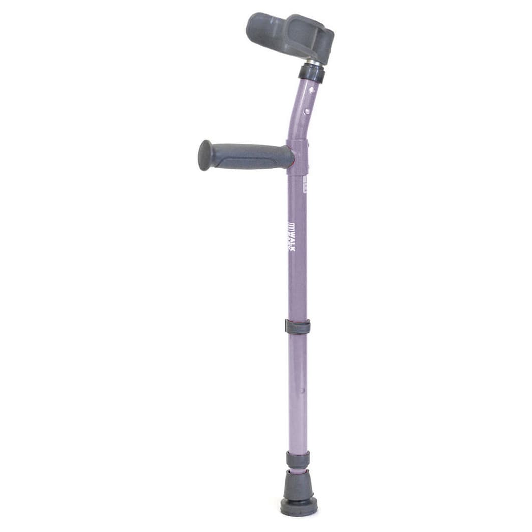 Walk Easy pediatric forearm crutches with half cuff (Pair) - Lavender - Image 1