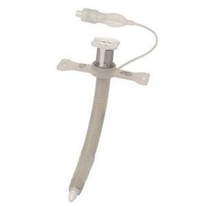 Bivona Silicone Mid-Range Aire-Cuf Fixed Neck Flange Hyperflex XLength Tracheostomy Tube, Size 7 - Image 1