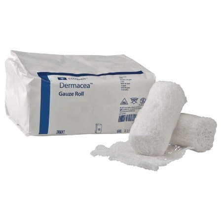 Dermacea Low Ply Gauze Rolls, 2 Inch x 4-1/8 Yard, Non-Sterile - Package of 12 - Image 1
