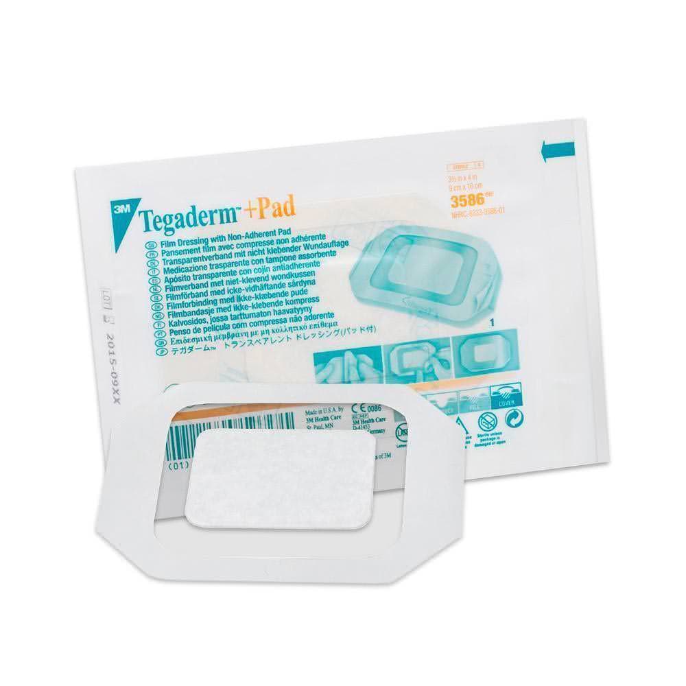 3M Tegaderm Plus Pad Film Dressing, 2" x 2-3/4" - Case of 200 - Image 1