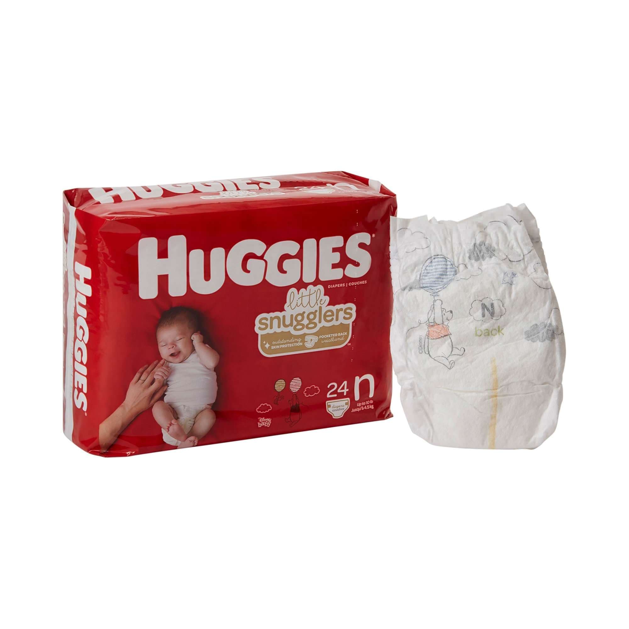 Huggies Little Snugglers Baby Diapers, Newborn - Package of 24 - Image 1