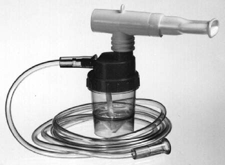 Allied Handheld Nebulizer With Mouthpiece Tee, 7' Clear tubing and 6" flex tube - Image 1