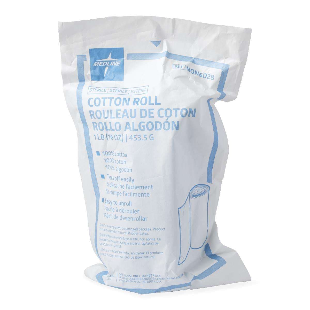 Medline Sterile Cotton Rolls - Case of 10 - Image 1
