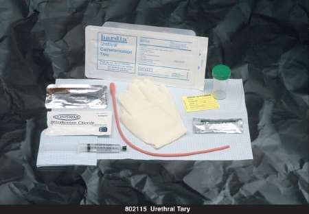 Bardia Urethral Tray with 15 Fr Red Rubber Catheter - Case of 20 - Image 1