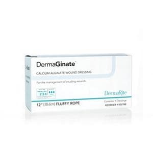 DermaGinate Calcium Alginate Dressing, 12 Inch Fluffy Rope - Image 2