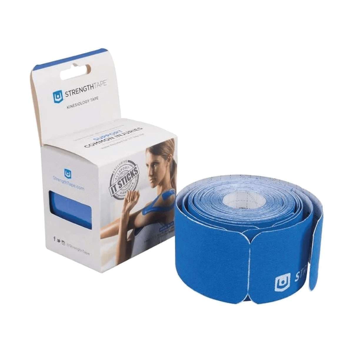 StrengthTape Kinesiology Tape, 5M Precut Roll, Royal Blue - Image 1