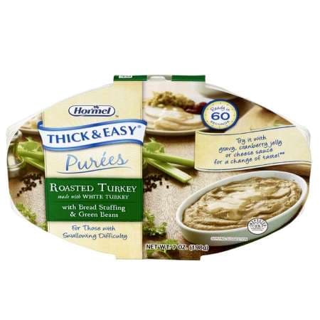 Thick and Easy Ready to Use Puree, Turkey with Stuffing and Green Beans Flavor, 7 oz - Case of 7 - Image 1