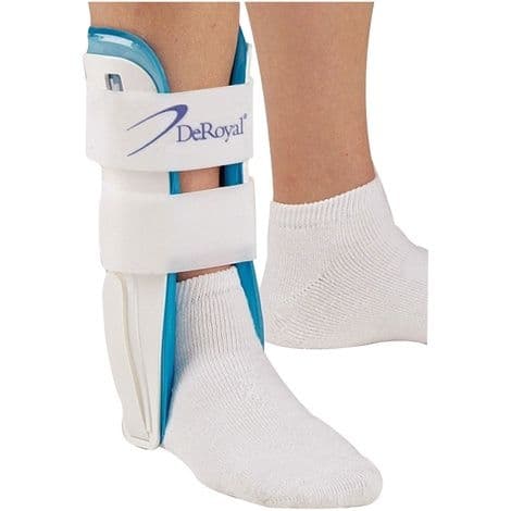 Deroyal Ankle Support White 10 Inch Height Hook and Loop Strap Closure One Size Fits Most - Image 1