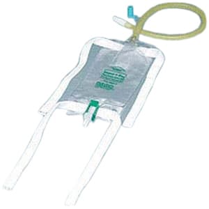 Dispoz-A-Bag Leg Bag with Flip-Flo Valve and Extension Tubing, 32 Ounce - Case of 50 - Image 1