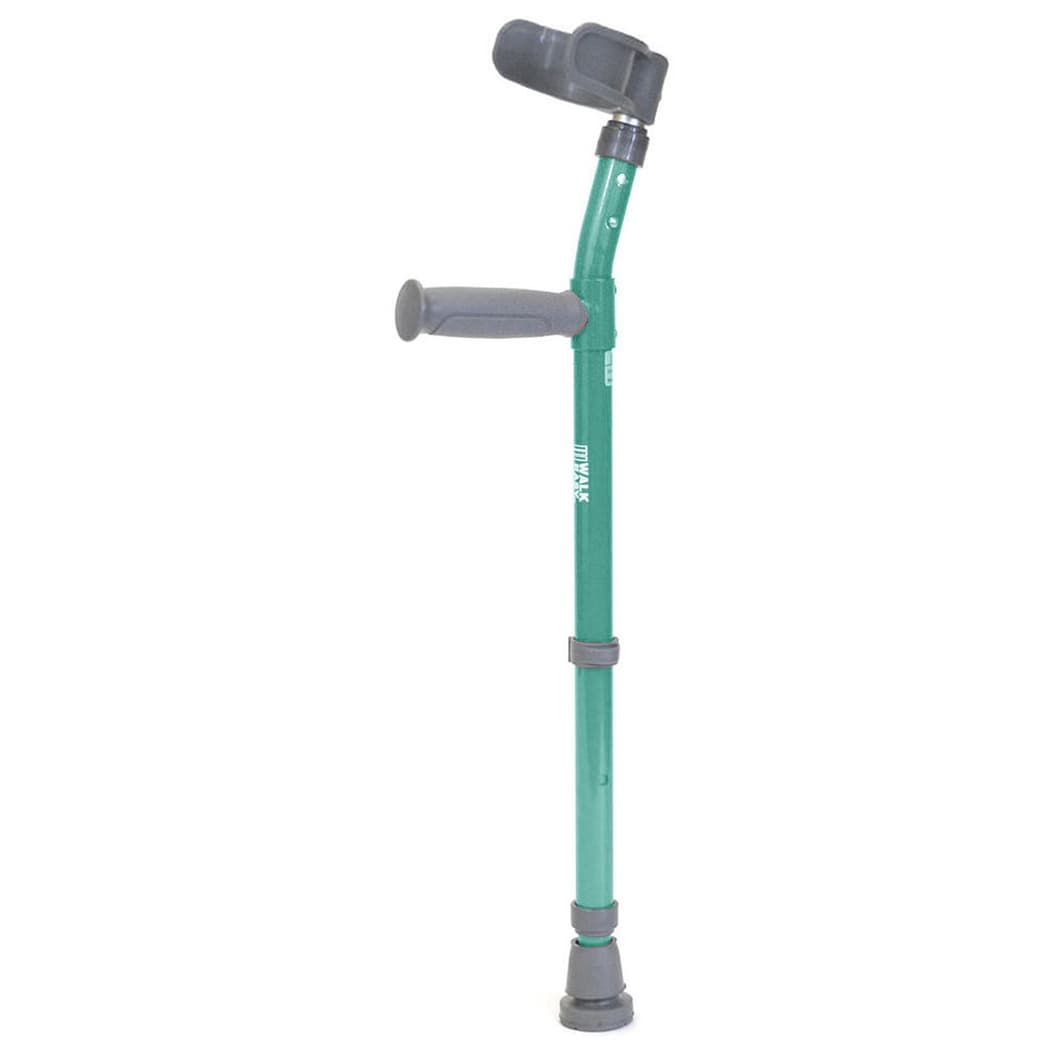 Walk Easy pediatric forearm crutches with half cuff (Pair) - Teal - Image 1