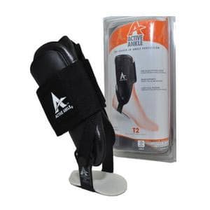 Active Ankle T2 Rigid Ankle Brace, Black, Large - Image 1