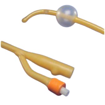 Dover Hydrogel Coated 2-Way Foley Catheter, Coude Tip, 5cc, 18 Fr - Case of 12 - Image 1
