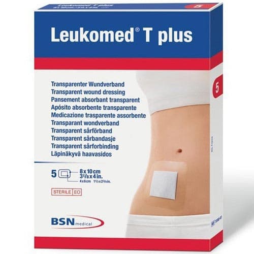 Leukomed T Plus Post-Op Dressing, 4 x 7-7/8 Inch - Box of 50 - Image 1