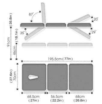 Everyway4all CA65 Trio 3-section with drop therapeutic table - Image 7
