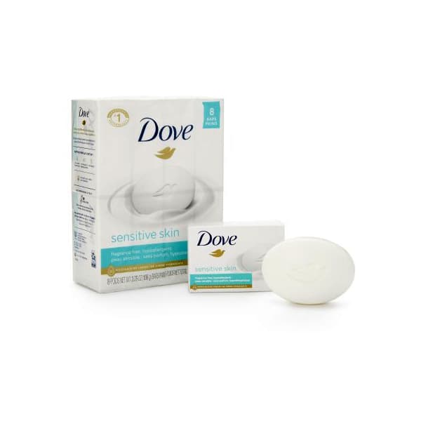 Dove Sensitive Skin Soap, White - Image 1