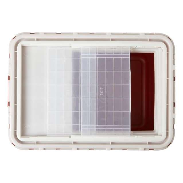 Medline Sharps Container, Red, Sliding Lid, 10 gal. - Case of 6 - Image 2