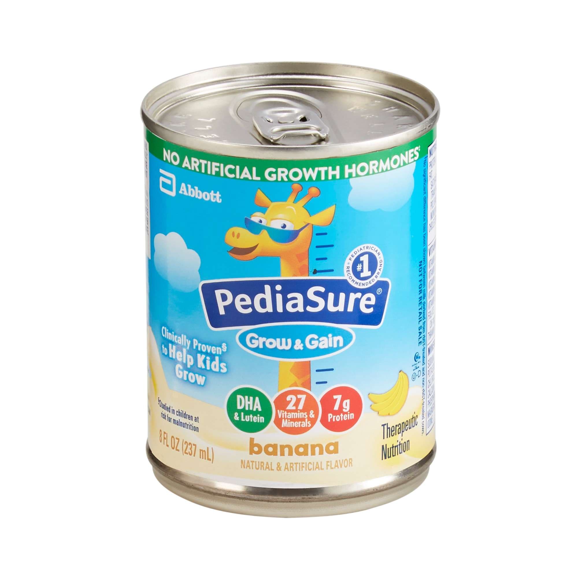 PediaSure Grow & Gain Pediatric Oral Supplement, Can, Banana, 8 oz - Each - Image 1