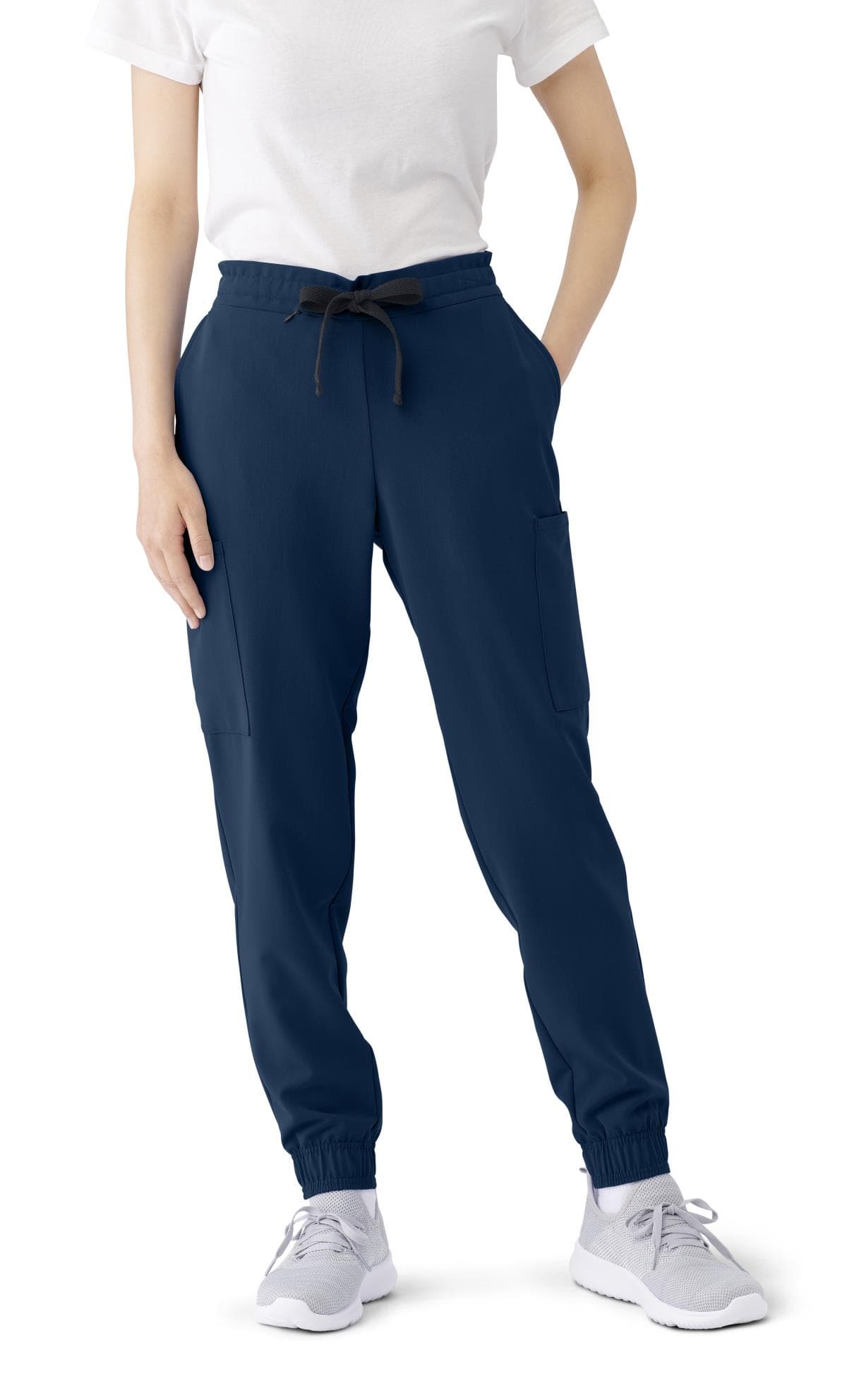 Medline First AVE Women's 7-Pocket Jogger-Style Scrub Pant, Extra Large-Petite, Navy - Each - Image 1