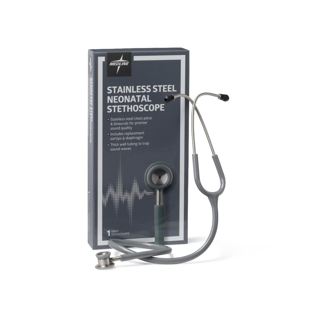 Medline Sprague Rappaport Stethoscopes, Black - Image 1
