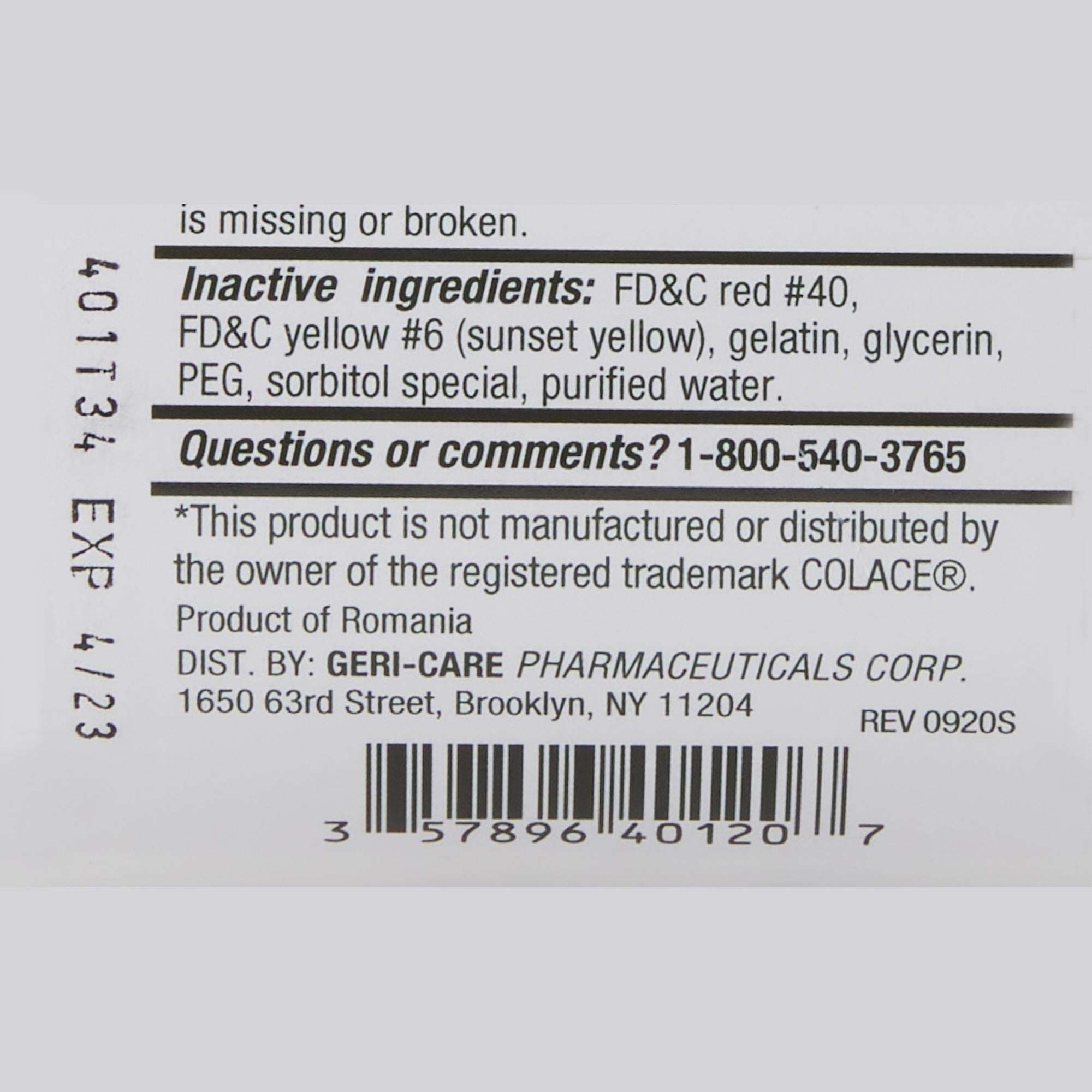 Geri-Care Docusate Sodium Stool Softener Softgels, 100 mg - Image 4