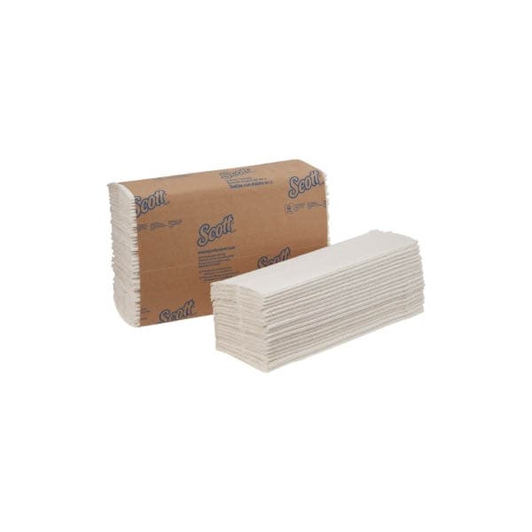 Scott Paper Towel White 1-Ply 200 Sheets, 10-1/8 x 13-3/20 Inch - Package of 200 - Image 1