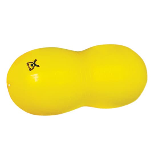 CanDo Inflatable Exercise Saddle Roll, 16 x 35 Inch, Yellow - Image 1
