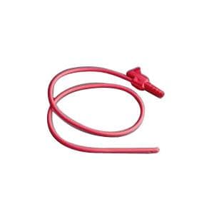 Medline Open Suction Catheter Straight Pack with Red Poly-Cath, 14Fr - Image 1