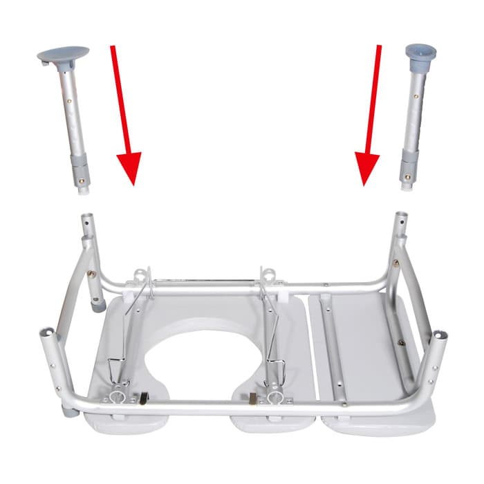 Drive combination padded transfer bench-commode - Image 4