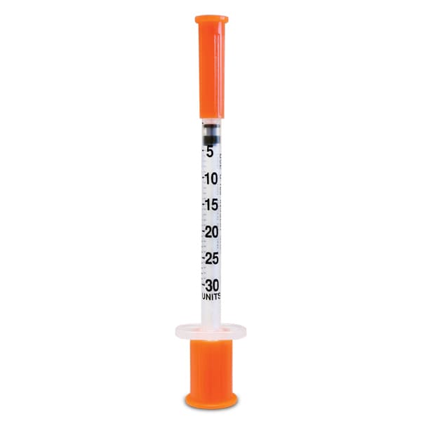 Trueplus Silicone coated Insulin Syringe, 30 Gauze x 5/16 Inch, 0.3 ml - Box of 100 - Image 1