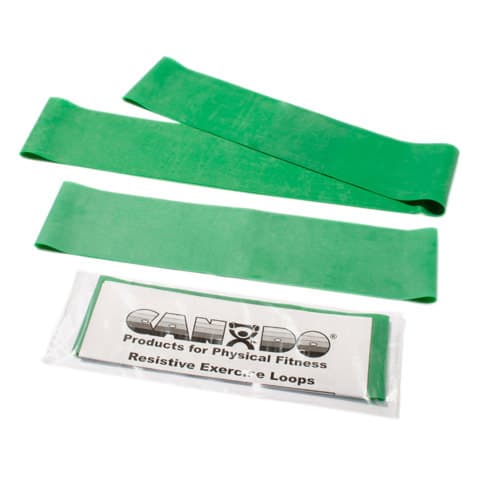 CanDo Band Exercise Loop Full Body Set, Green, Medium - Image 1
