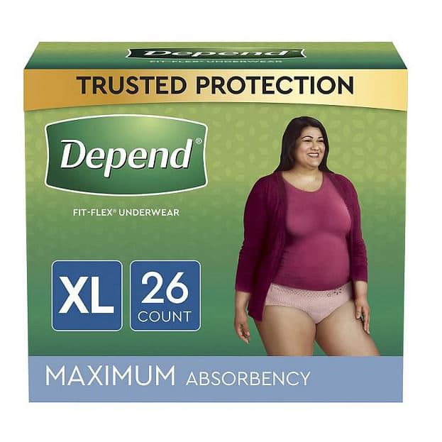Depend Fit-Flex Incontinence Underwear for Women, Extra Large - Case of 52 - Image 1